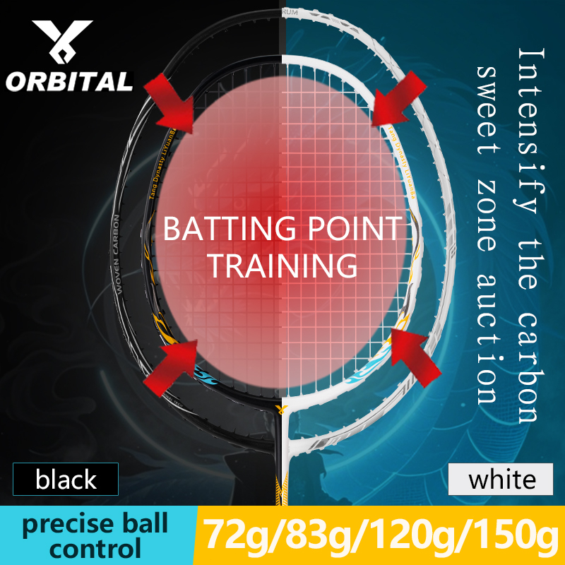 ORBITAL Raket Badminton Ringan Sweet Spot Besar Anti Getar Stabil Cocok Pemula Pro