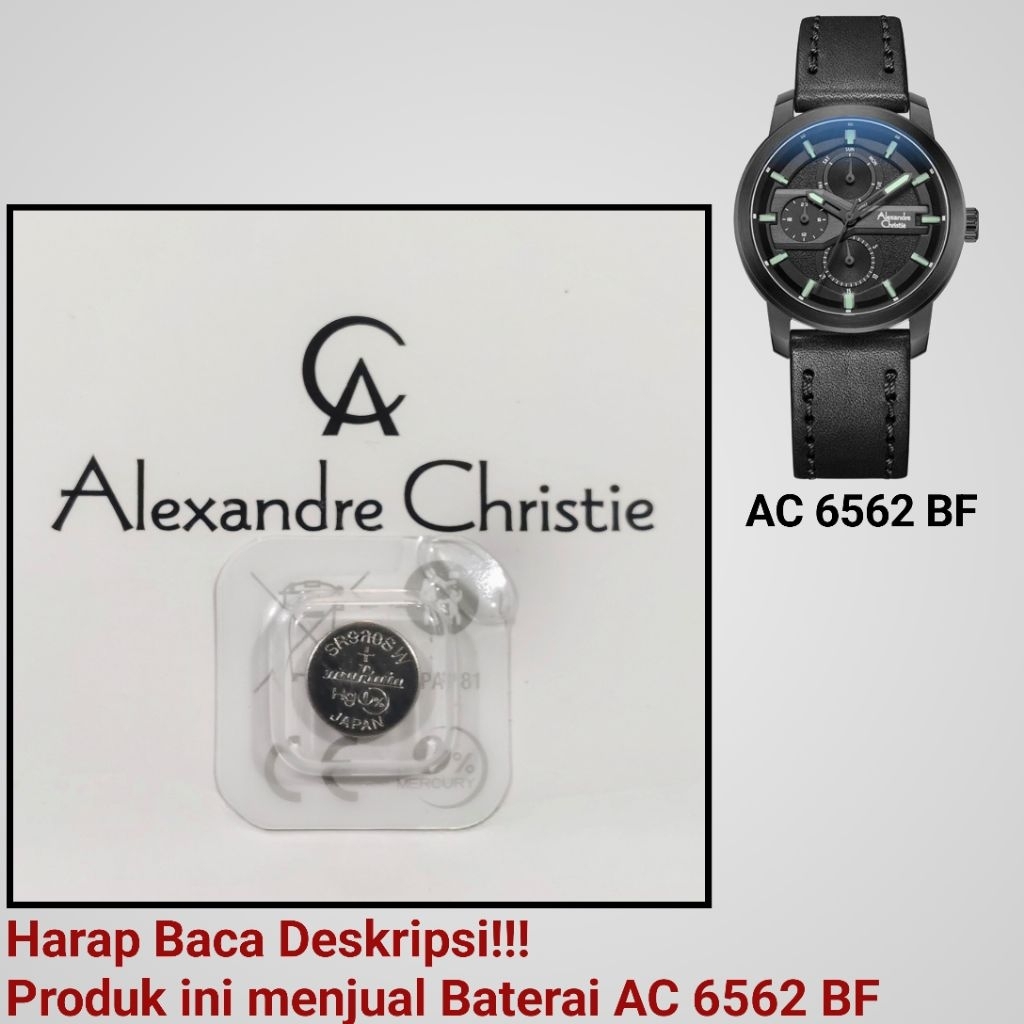 Baterai Jam Tangan Alexandre Christie AC 6562 BF Wanita