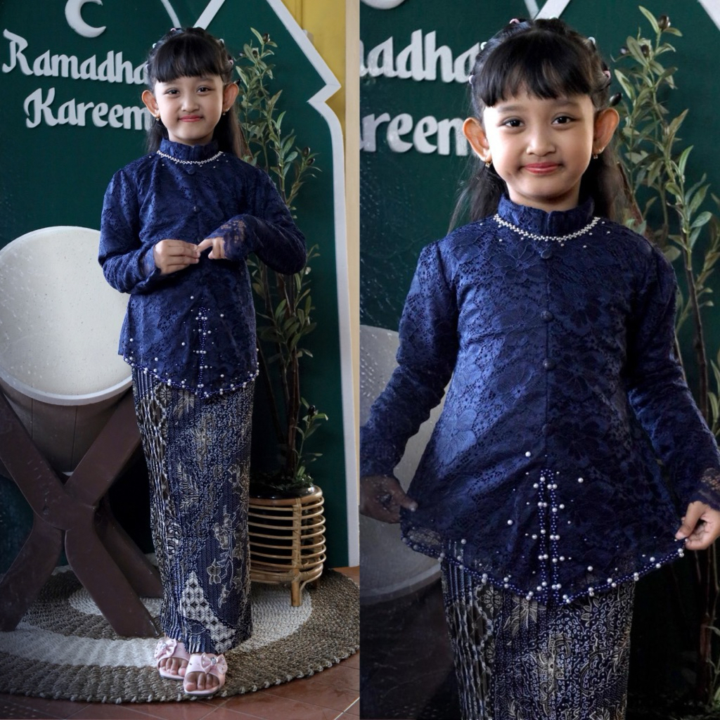 kebaya brokat anak - Kebaya modern anak - baju pesta anak
