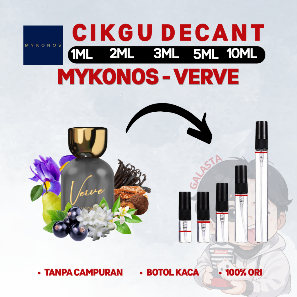 Decant Parfum Mykonos Verve 1ml - 10ml / Decant Parfum Murah/ Decant Parfum Ori, Asli 100% Tanpa Cam