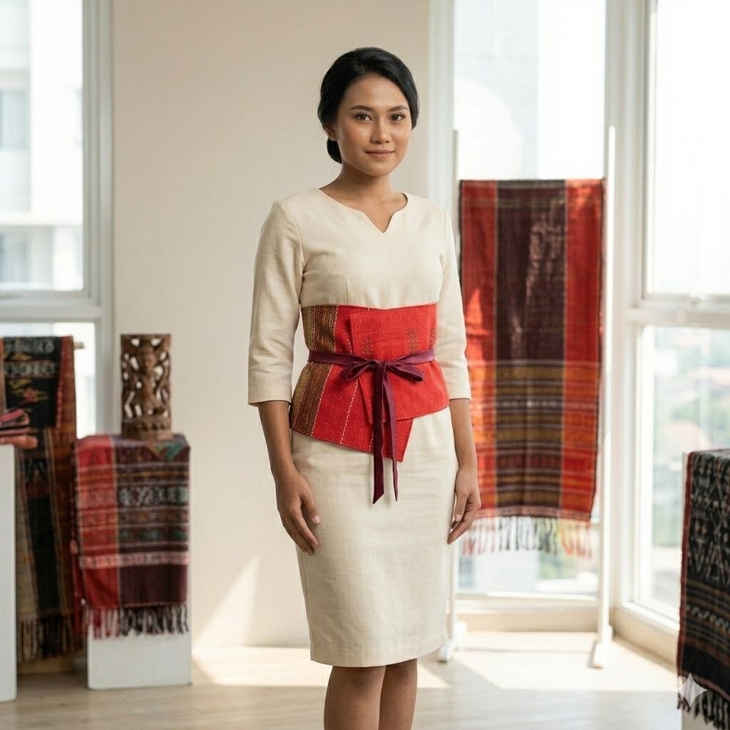 belt etnik, obi ulos batak, obi ulos, obi etnik, obi kekinian, obi tradisiona, ikat pinggang wanita,