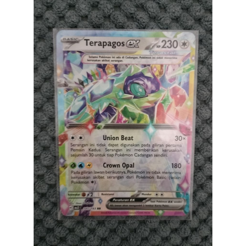 Kartu Pokemon TCG Terapagos Ex RR - Indonesia (145/193)