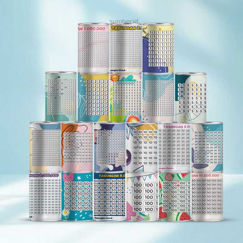 Celengan target 1,5juta pecahan 10ribu permanen buka tutup tabungan mini 10K GET 1,5JT ukuran 10 cm 