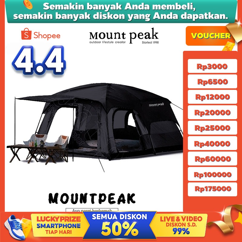Mountpeak Besar  Tenda  8-12 orang Camping, Outdoor Glamping