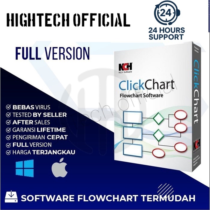 Aplikasi  Flowchart NCH ClickCharts Pro 9 [WIN & MAC] Full Version