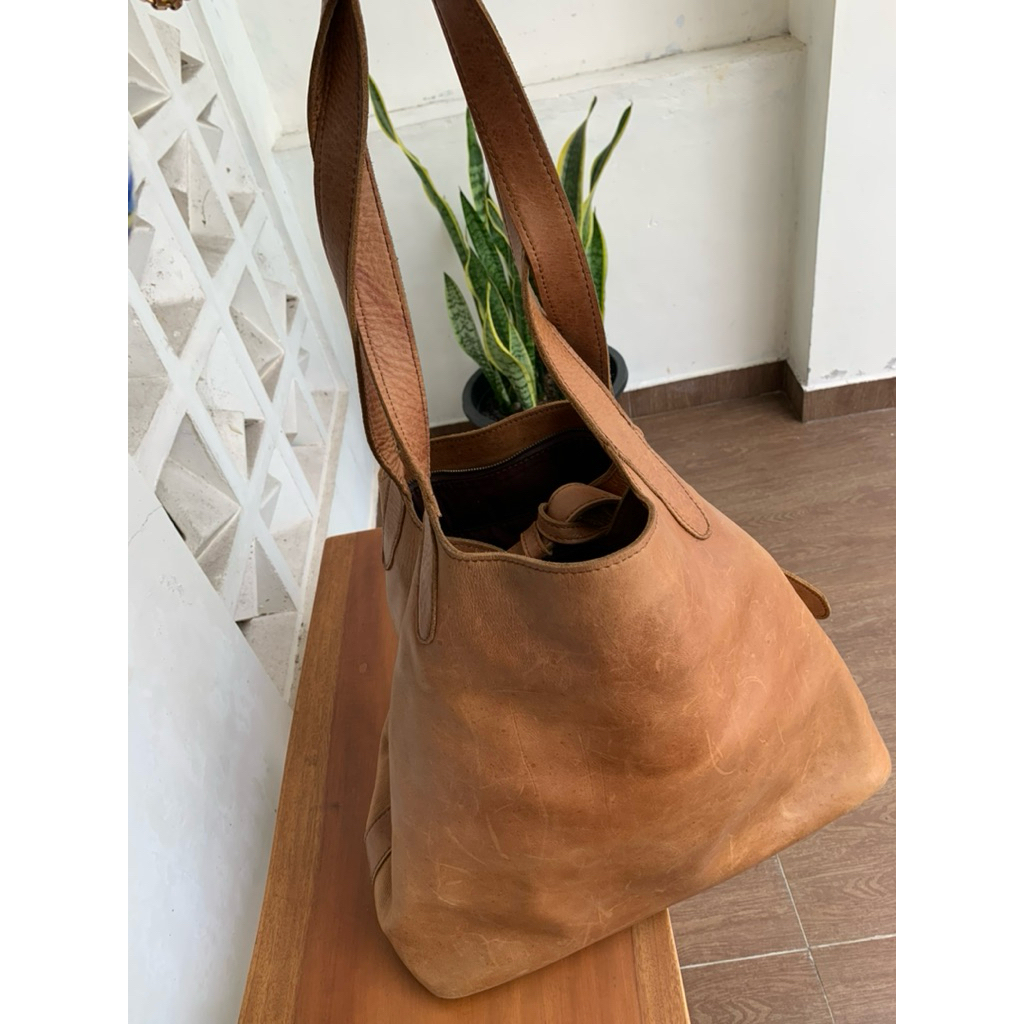 Preloved Imaji Tas Kulit Asli garut Jumbo
