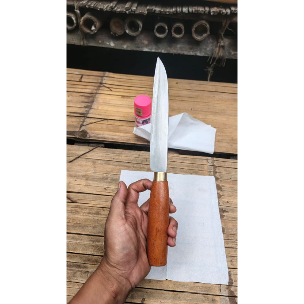 Pisau daging bahan baja per asli Banten cap garpu