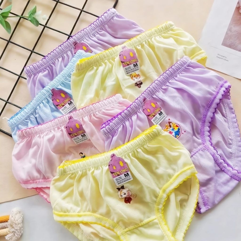 Harga Untuk 6 pics Celana Dalam Anak | CD Anak Perempuan Celana Dalam CD Anak Cewe Pakaian Dalam Ana