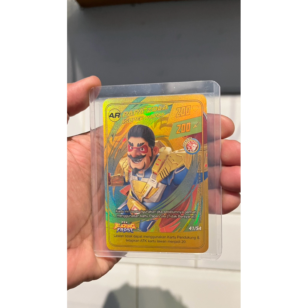 Kartu Boboiboy || Papa Zola AR || Pek Blazing Frost