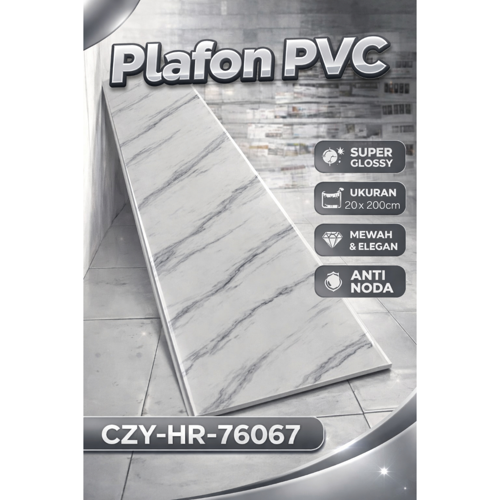 Plafon PVC Mewah Motif Kayu Kayu Jati - Plafon Minimalis Anti Rayap dan Tahan Air