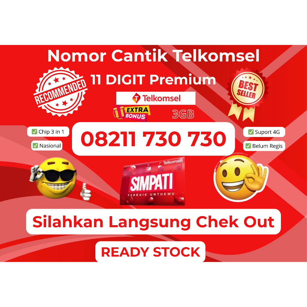 kartu perdana telkomsel cantik 11 digit