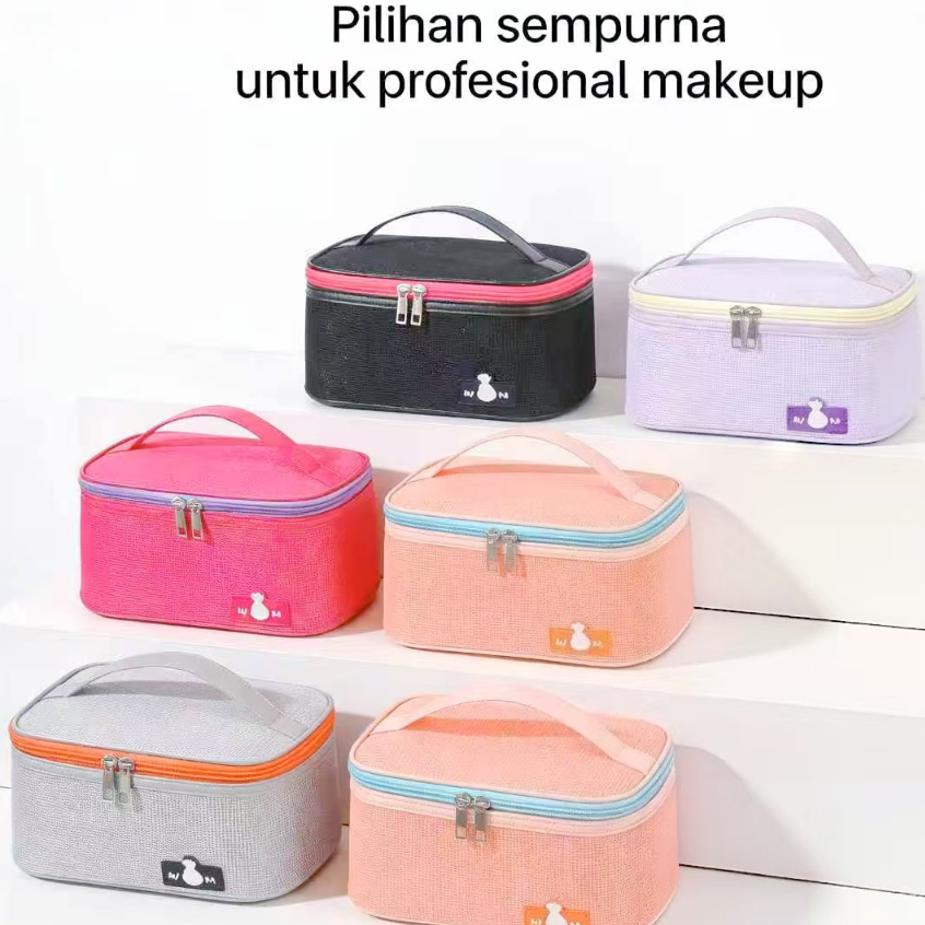 Pouch mini poch puch makeup aesthetic jaring plastik transparan set alat mandi Tas Bekal Beverly The