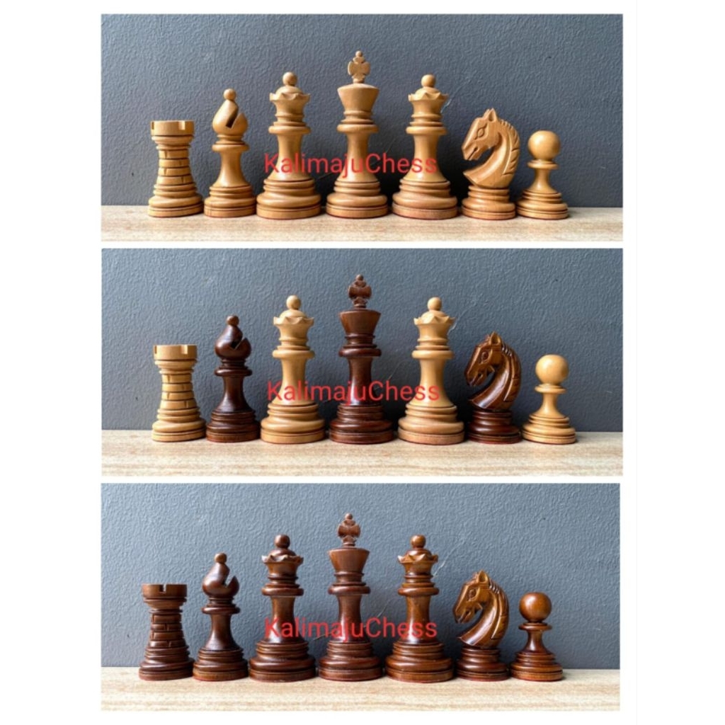 Bidak catur kayu premium type kuda nunduk