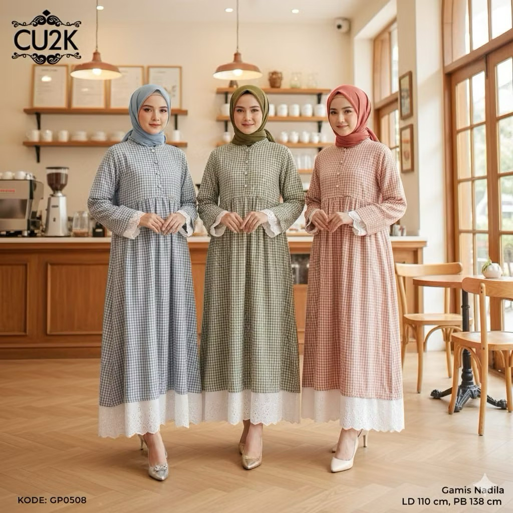 GAMIS WANITA MIDI WANITA TERBARU BY CU2K ORIGINAL