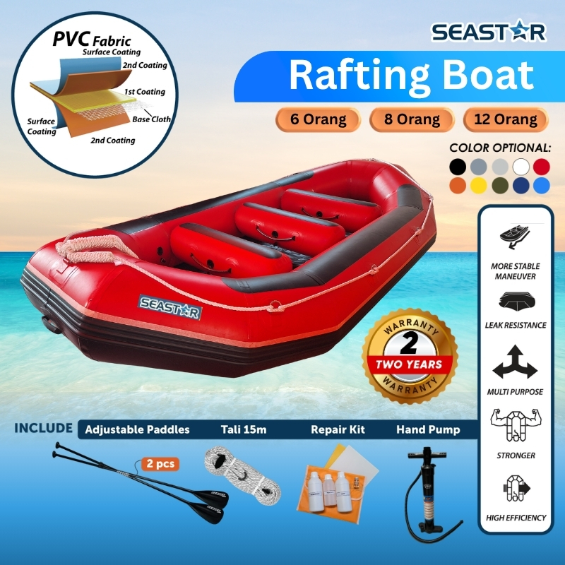 SEASTAR - Perahu Karet Rafting Boat Arung Jeram 6-12 Orang