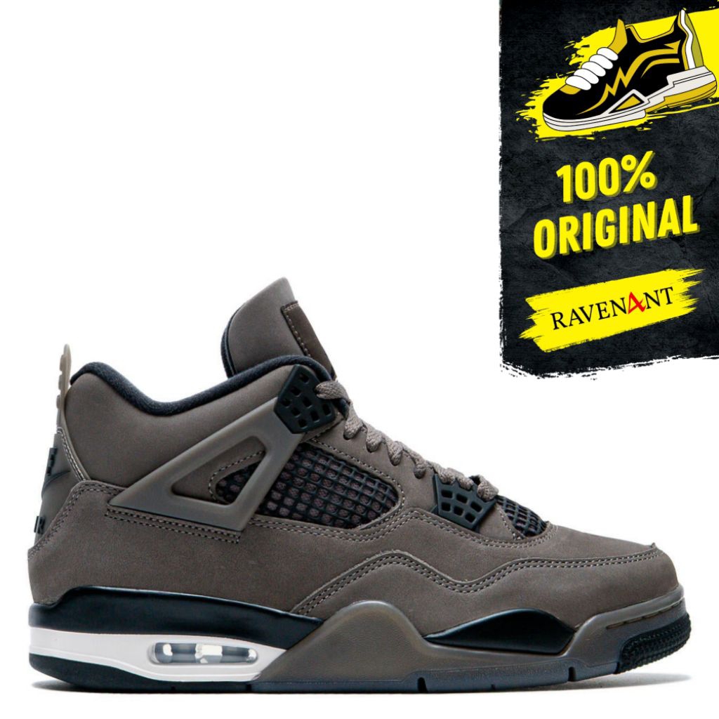 NIKE Air Jordan 4 Retro Cave Stone Black ORIGINAL - Sepatu Sneakers Pria
