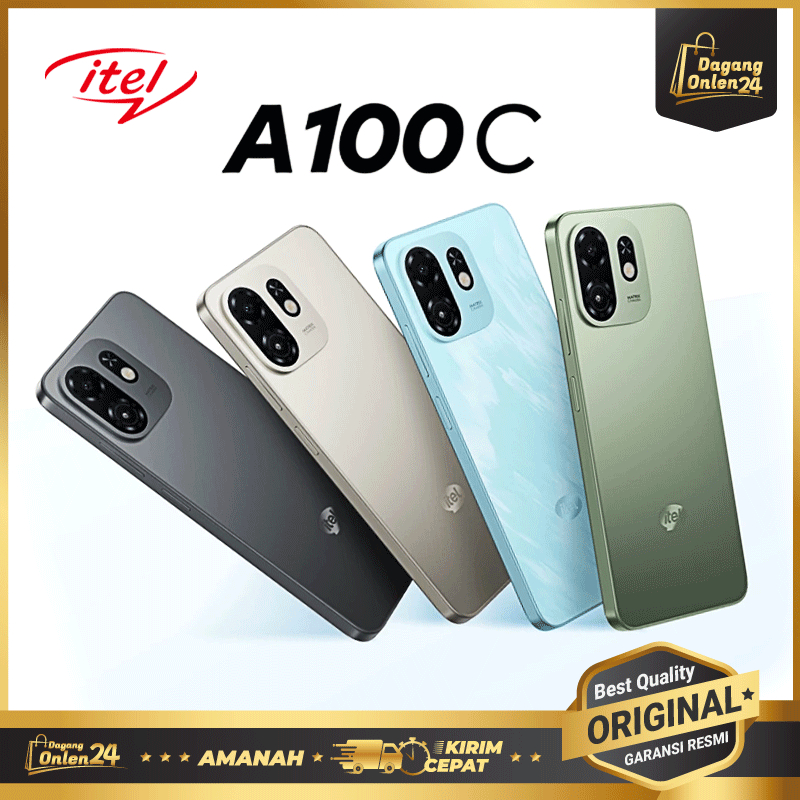 ITEL A100C 4/64B HP Murah Original 100% Hape Android Murah 1 Jutaan Handphone Terbaru 2025 Garansi