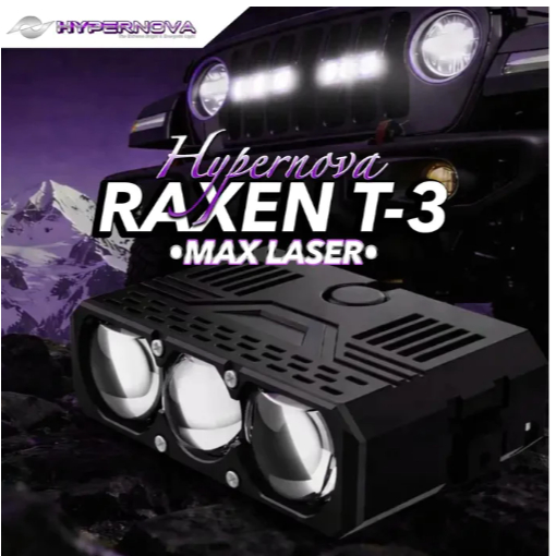 HYPERNOVA - RAXEN T3 T-3 MAX LASER 3 MATA HYPERNOVA MINI LASER BILED HIGH BEAM BLUELENS PREMIUM CAHA