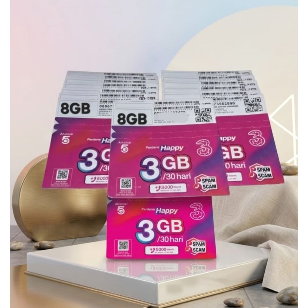 [PROMO] Kartu Perdana Tri 8GB . Siap Pakai