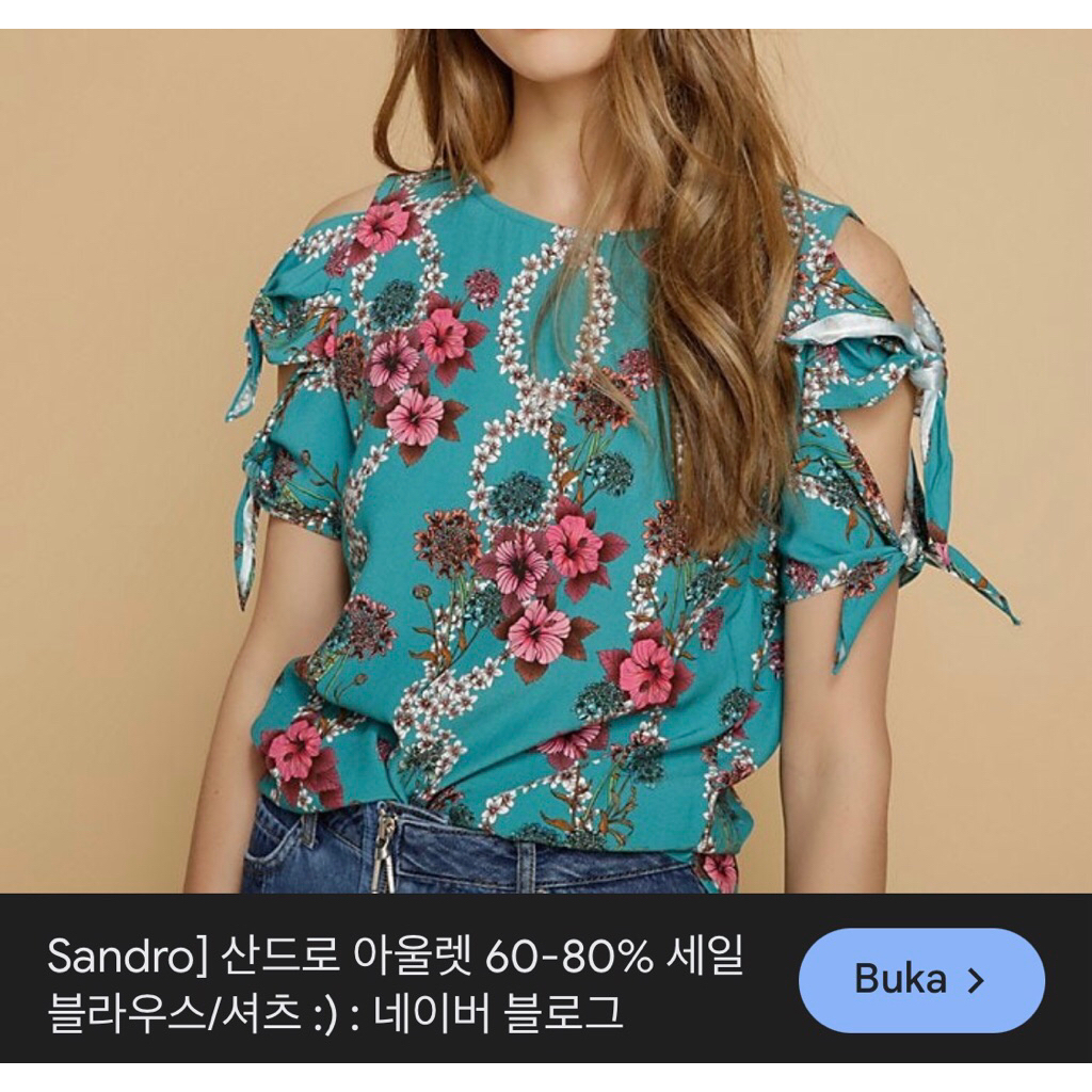 Sandro paris floral shirt / sandro paris blouse