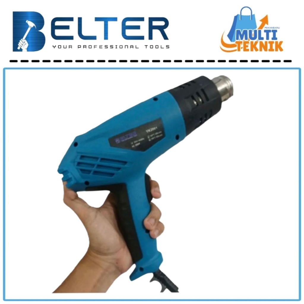 BELTER Alat Pemanas Hotgun Plastik Heat Hot Gun Pro Blow Dryer 2000 Watt
