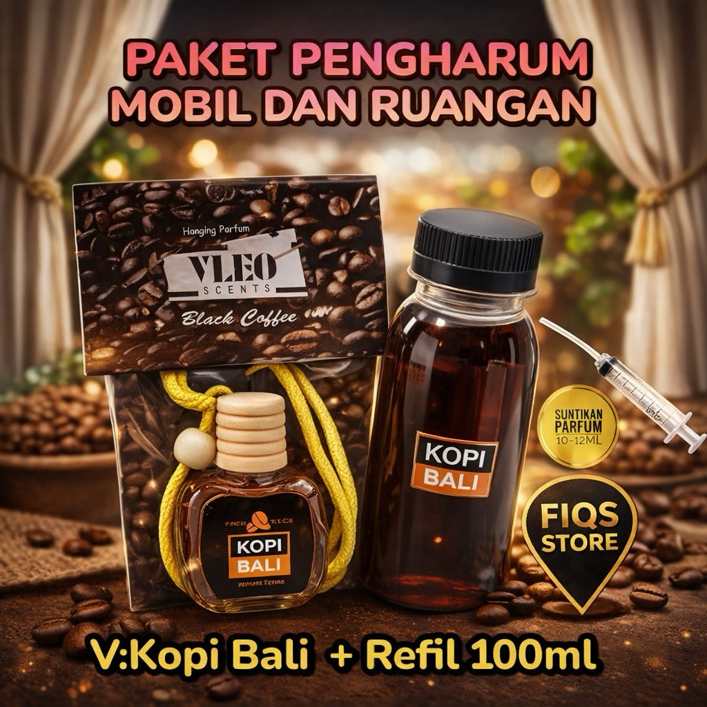 PAKET HEMAT PARFUM MOBIL MEWAH TAHAN LAMA BOTOL APEL VLEO + REFILL 100ml