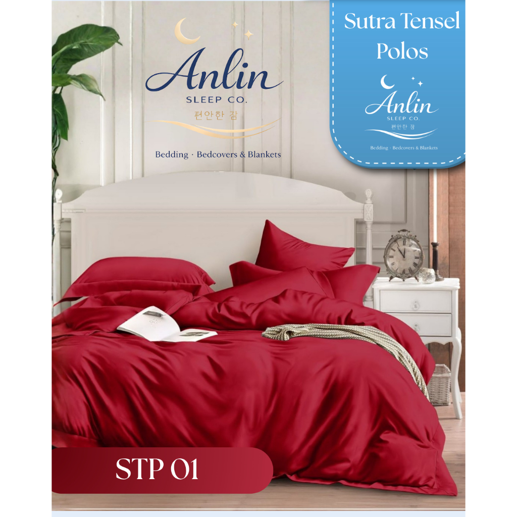[ANLIN SLEEP N CO] Sprei Set SUTRA TENCEL 60s POLOS - PREMIUM LEMBUT READY SEMUA UKURAN FITTED