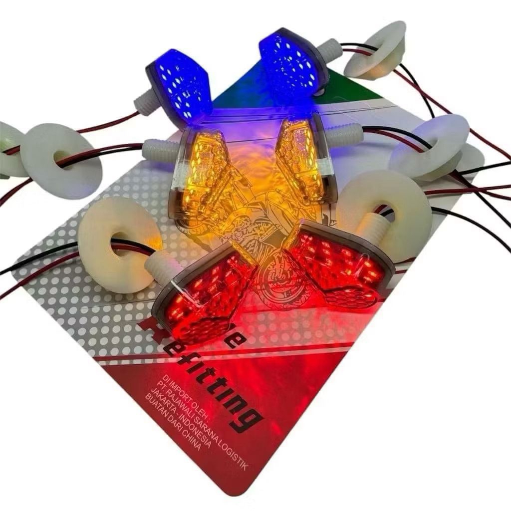 COD-Lampu Sein LED Fairing Tempel Mini Oval D90 | Sein Motor Kecil Super Terang Universal