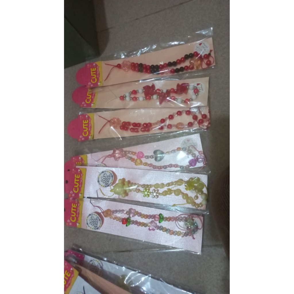 phone strap manik tali giok handmade