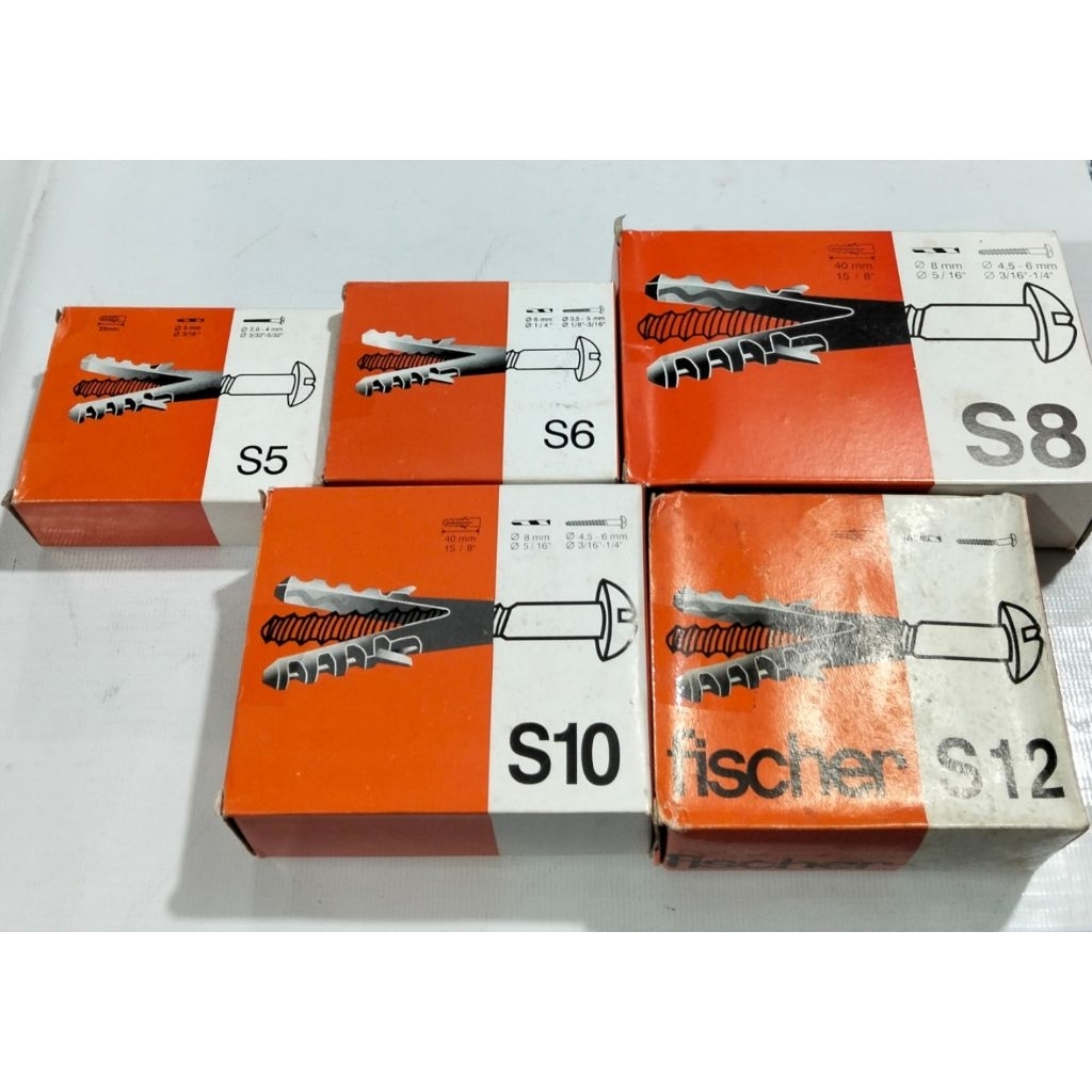 Pengencang Sekrup Viser Fisher Plastik Kuat Lentur S6 S8 S10