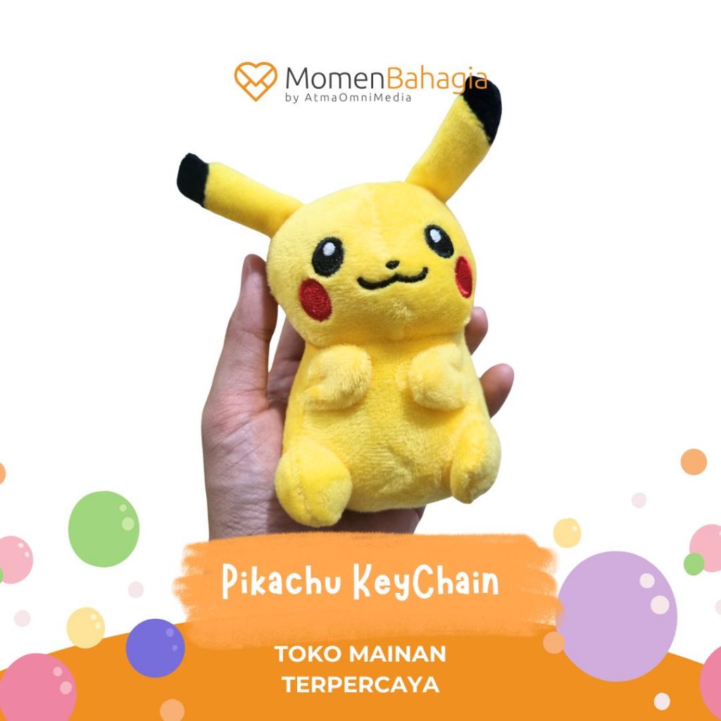 PIKACHU PLUSHIE KEYCHAIN - GANTUNGAN KUNCI BONEKA PIKACHU SUPER GEMOY