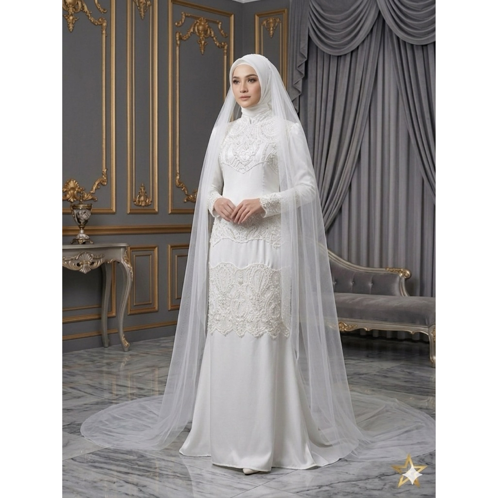 gaun pengantin malaysia melayu gaun akad gaun walimah wedding dress