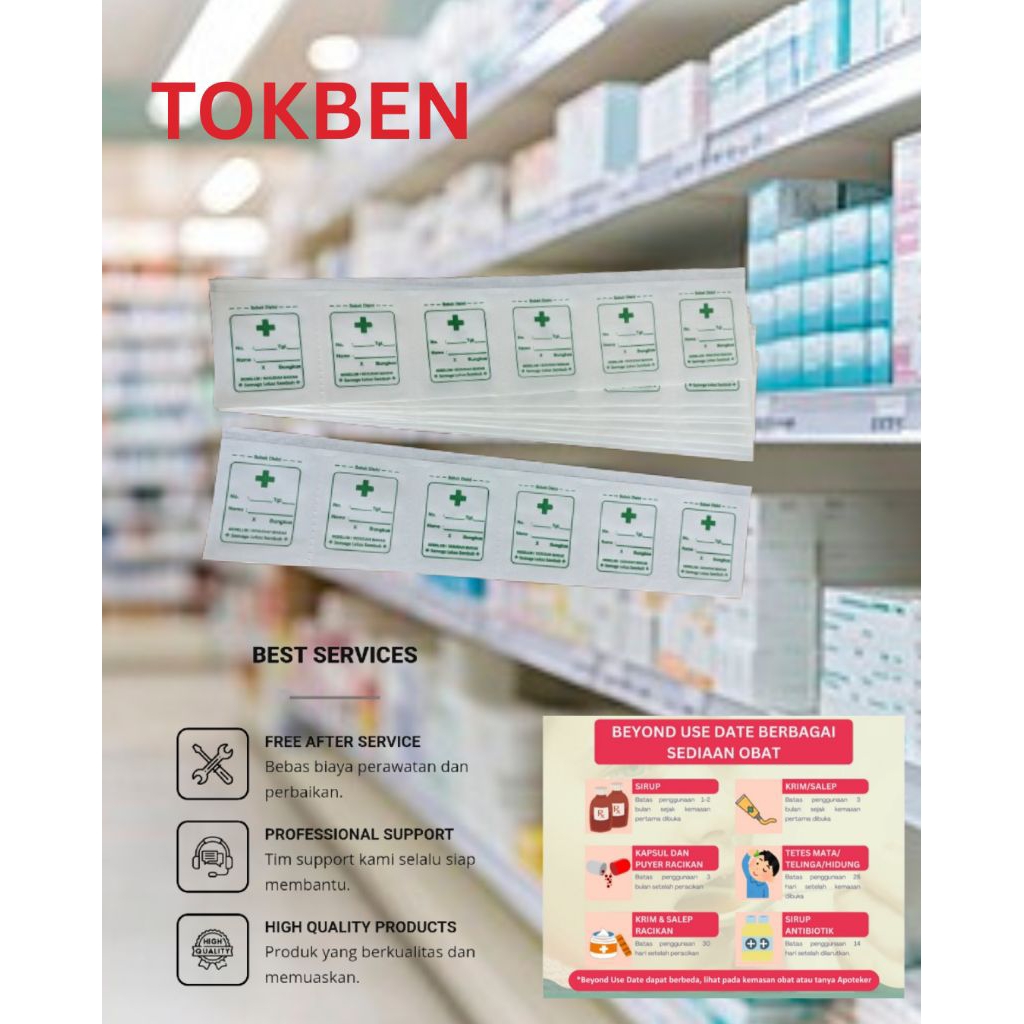 kertas puyer obat etiket hijau isi 1200 pcs