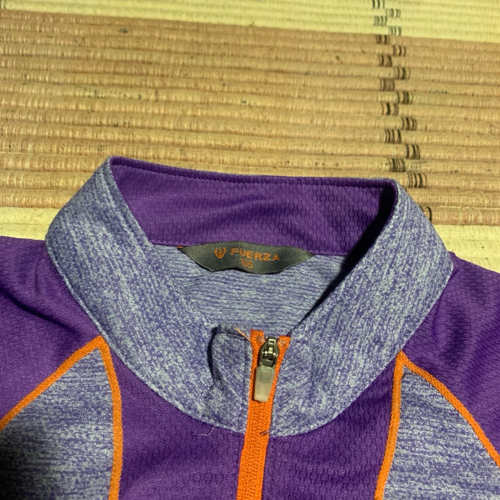 Kaos Outdoor Olahraga Wanita  FUERZA 100  Outdoor Half Zip Original Second
