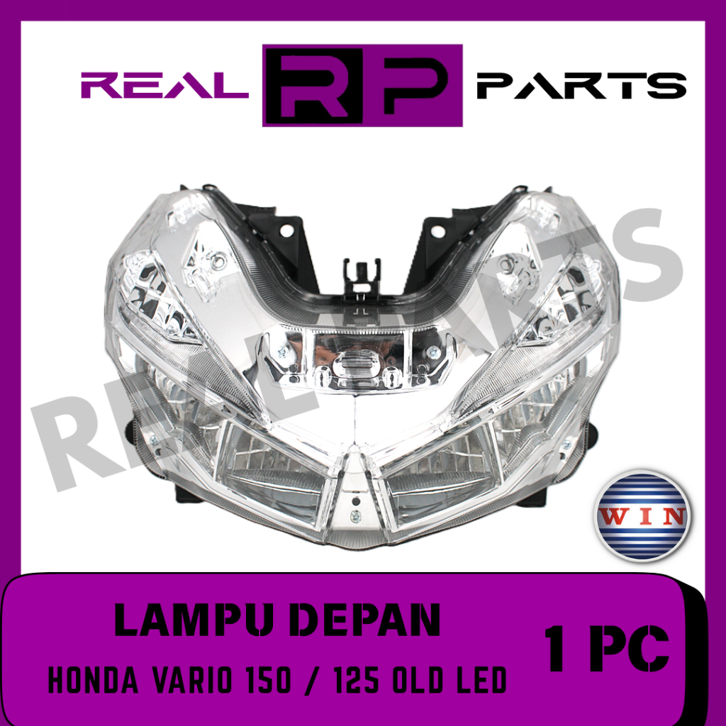 REAL-PARTS/WIN-LAMPU-DEPAN/REFLEKTOR/HEADLAMP/HEADLIGHT/MOTOR/HONDA/VARIO-150/125-OLD/LAMA-LED/2015-