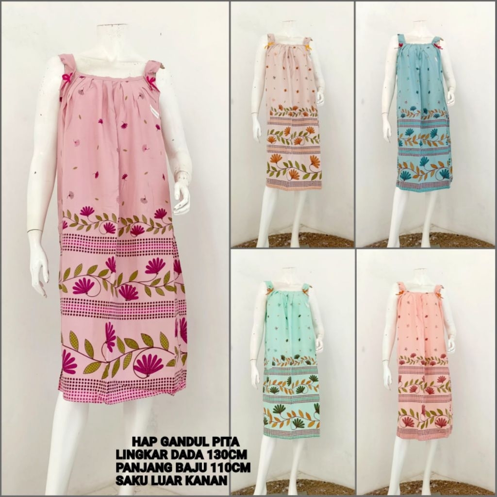 Daster gandul pita HAP/daster tanpa lengan daster lekbong