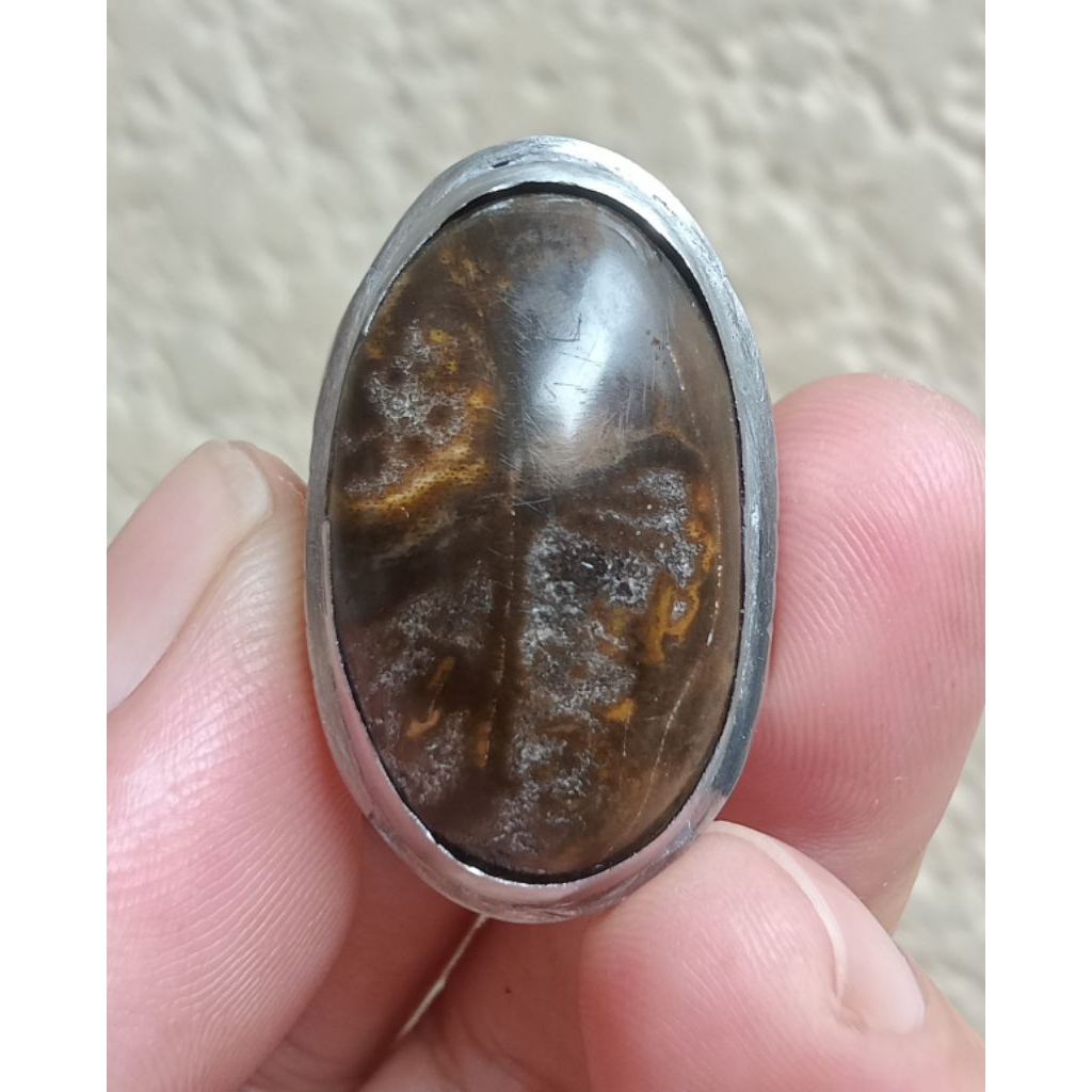 Permata Batu Akik Galih Asem Tapak Jalak Garis Mantapssssz