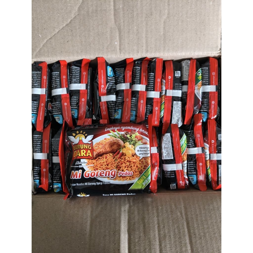 Mie Burung Dara instan Goreng Pedas