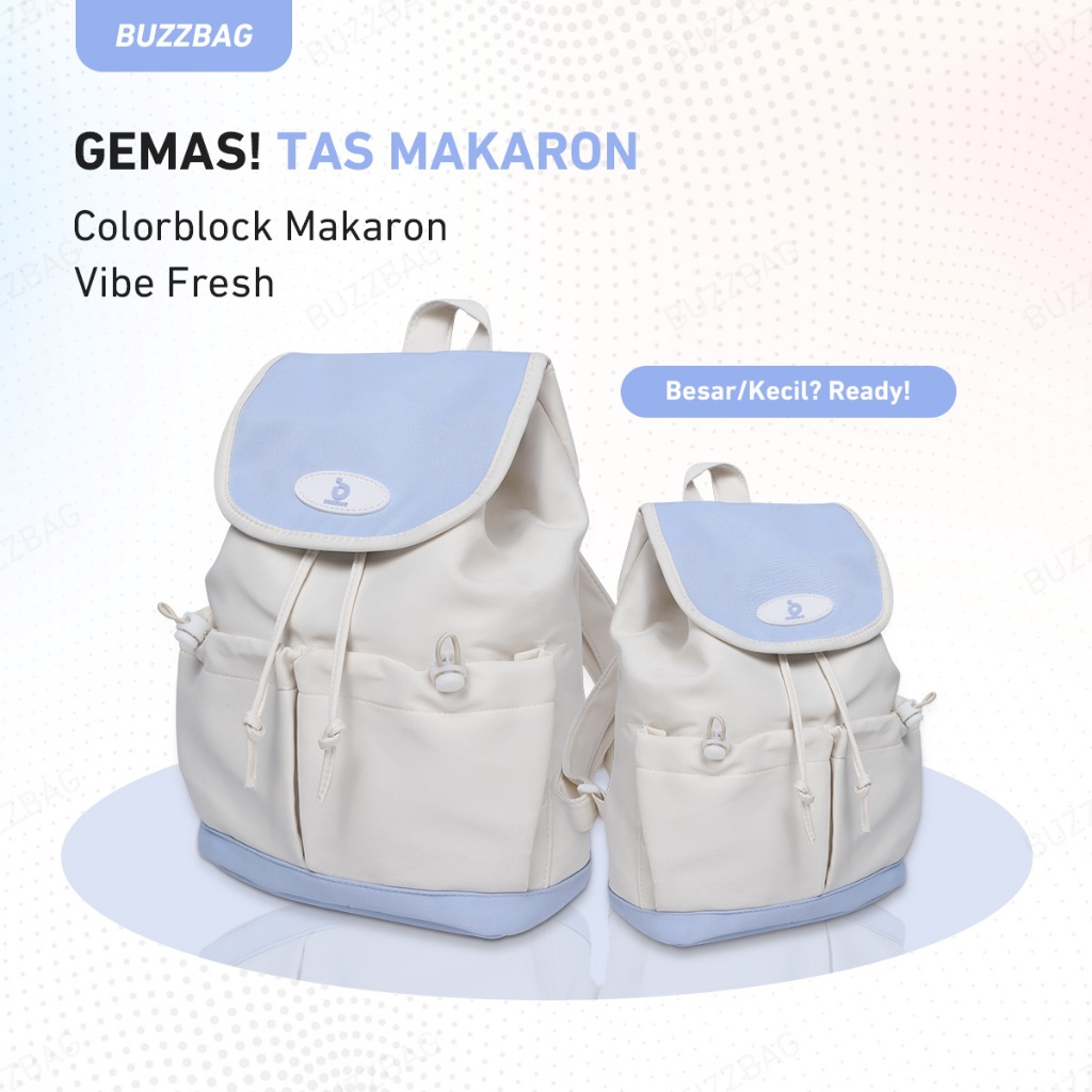 BuzzBag - Tas sekolah aesthetic korean style tas sekolah sma korean style tas ransel laptop
