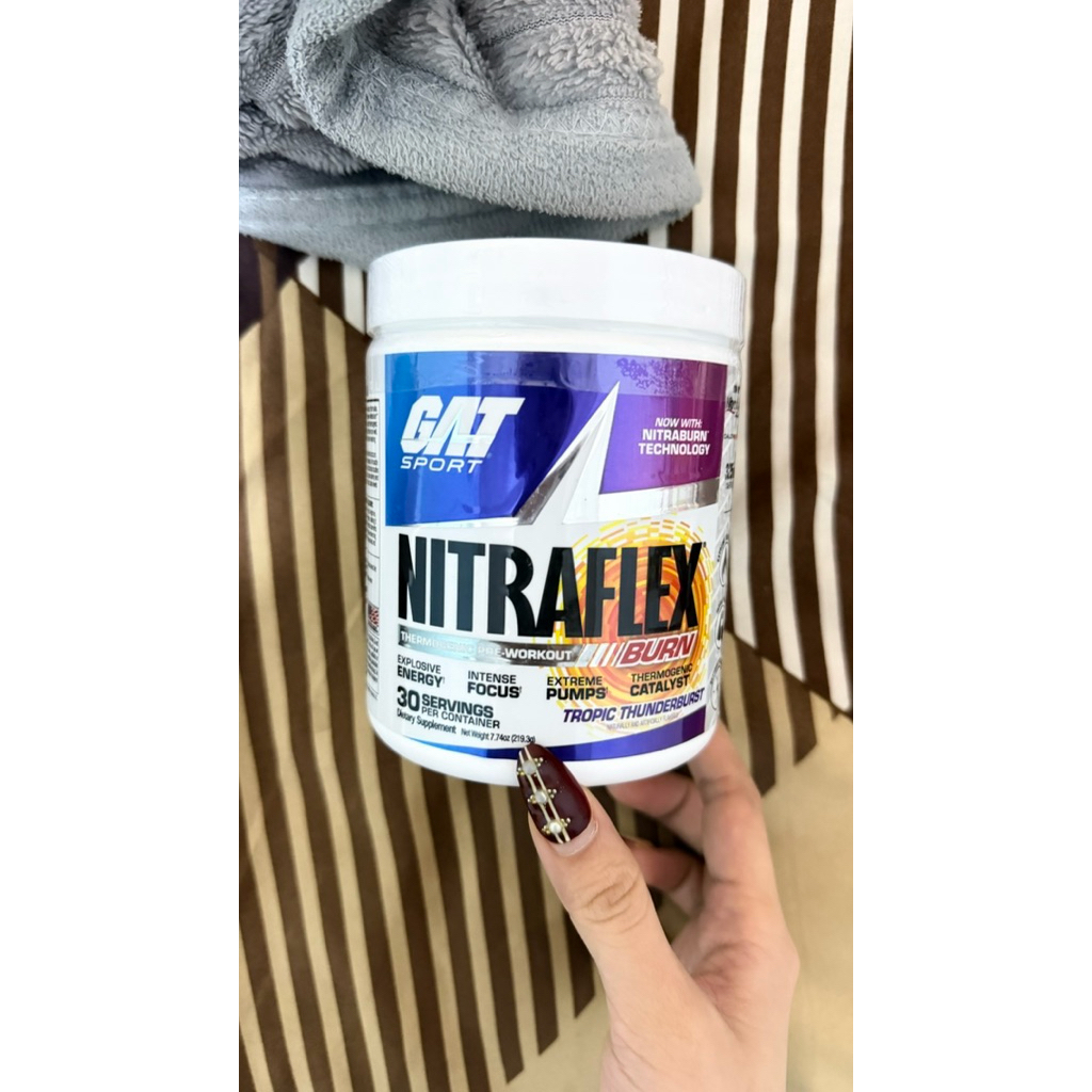 GAT NITRAFLEX BURN 30 SERVING PREWORKOUT DAN FAT BURNER THERMOGENIC SUPLEMEN FITNESS PWO FITNESS