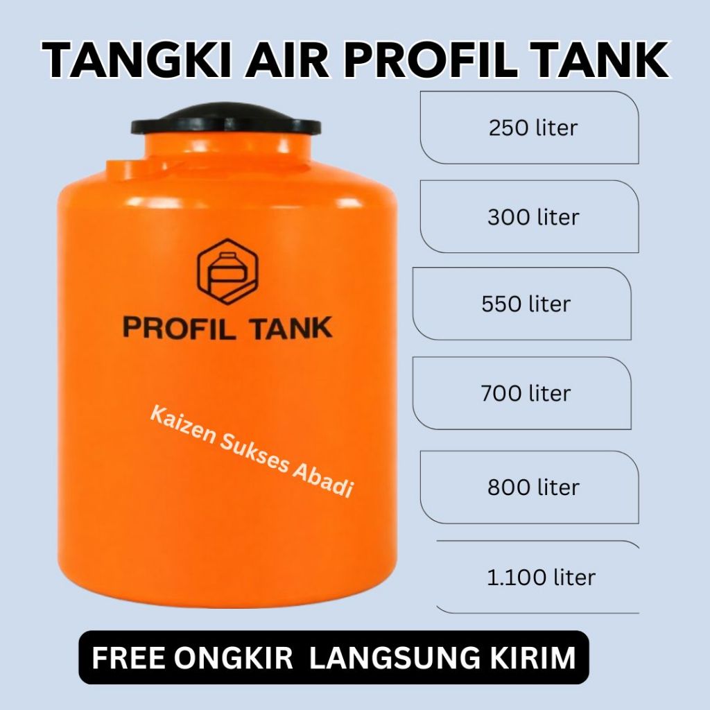 [FREE ONGKIR LANGSUNG KIRIM] tandon tangki toren air atas rumah plastik merek profil tank TDA 250 30