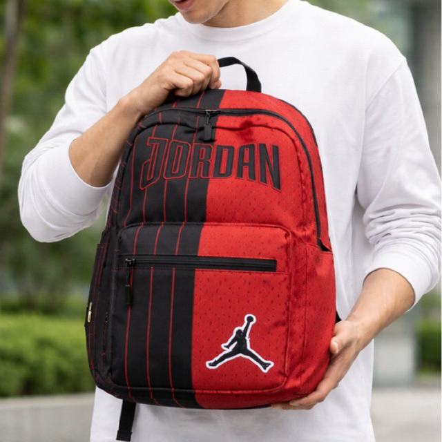 BACKPACK JORDAN 23 BORDIR BLACK RED || TAS RANSEL SPORTY