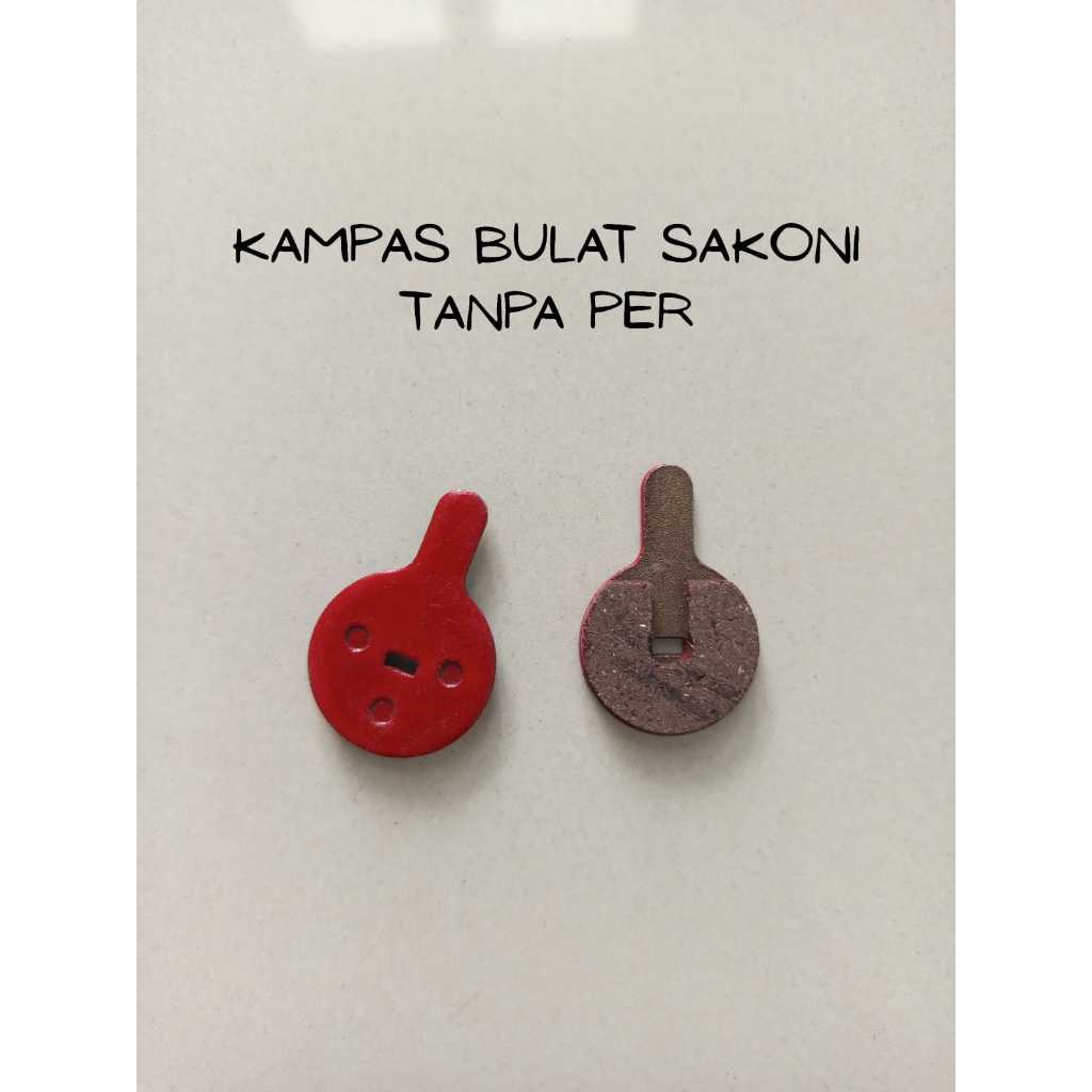2pcs Kampas Rem Cakram Sepeda Brake Pad Model Bulat 1set Lipat MTB Roadbike RETAIL ECER