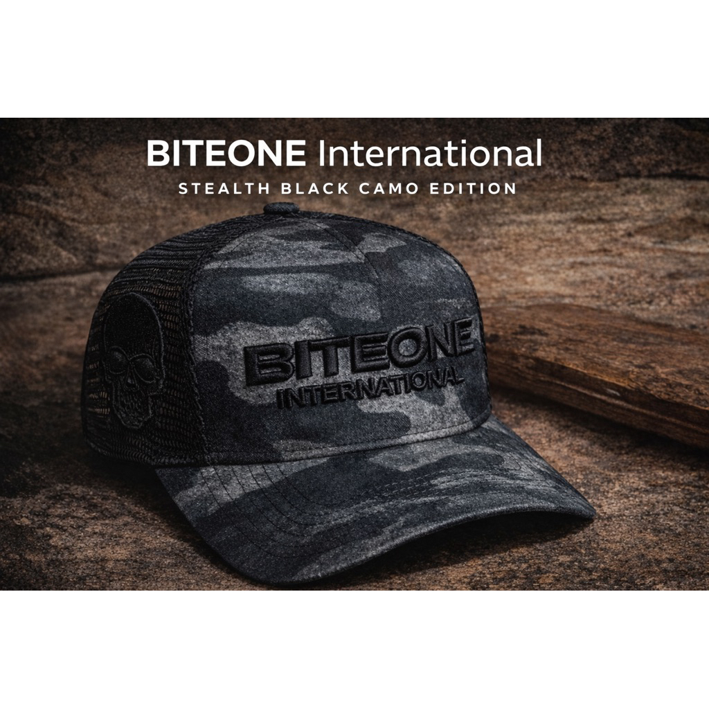 TOPI BITEONE INTERNATIONAL STEALTH BLACK CAMO EDITION