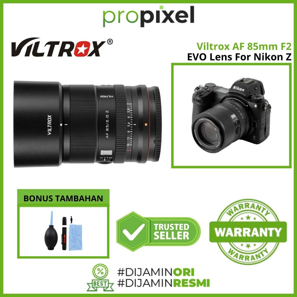 Viltrox AF 85mm f2 EVO for Nikon Z FullFrame Lens Viltrox AF 85 mm f/2 Garansi Resmi