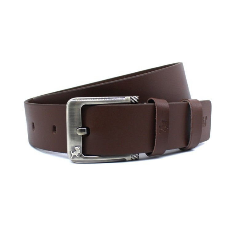 Belt Kulit B436NBR Belt Pria Gesper Ikat Pinggang Sabuk Pria Original Lois Cokelat
