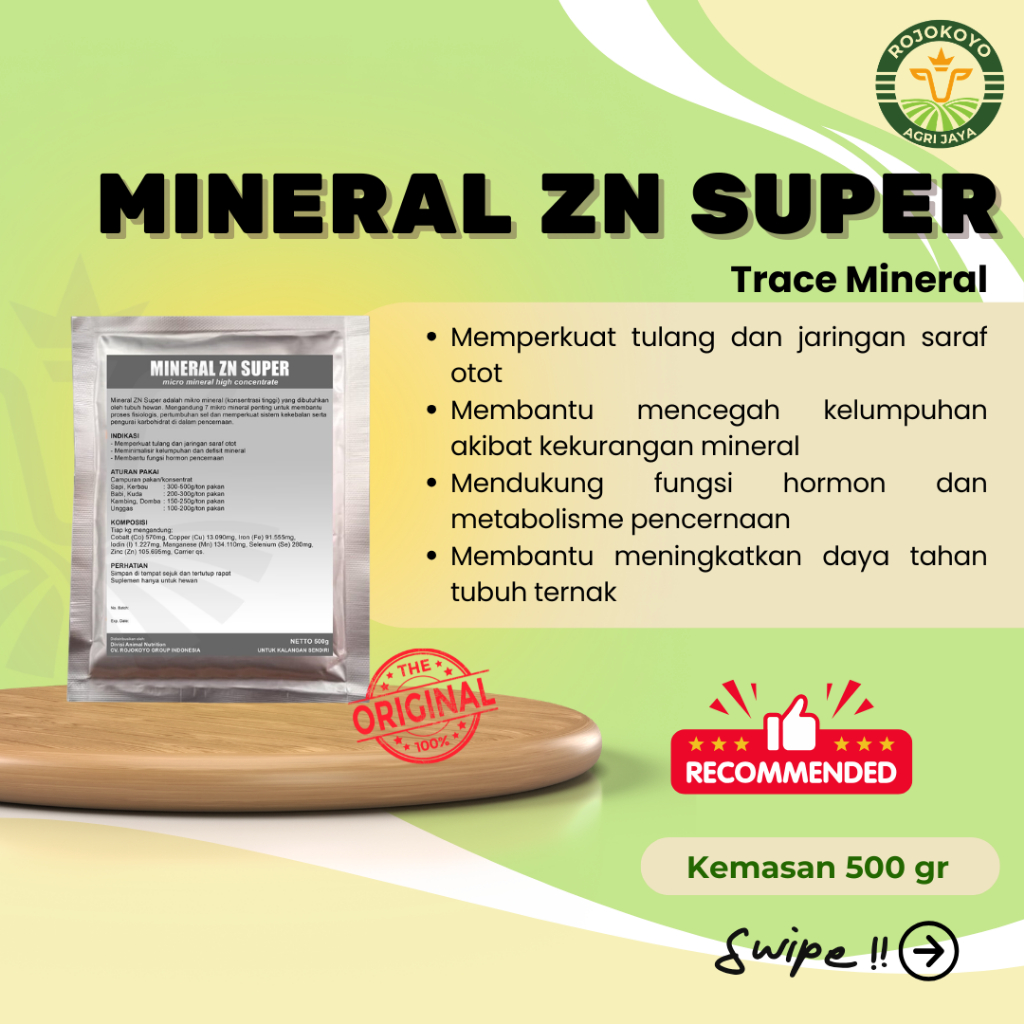 Mineral ZN Super Micro Mineral Hitam Konsentrasi Tinggi Hewan