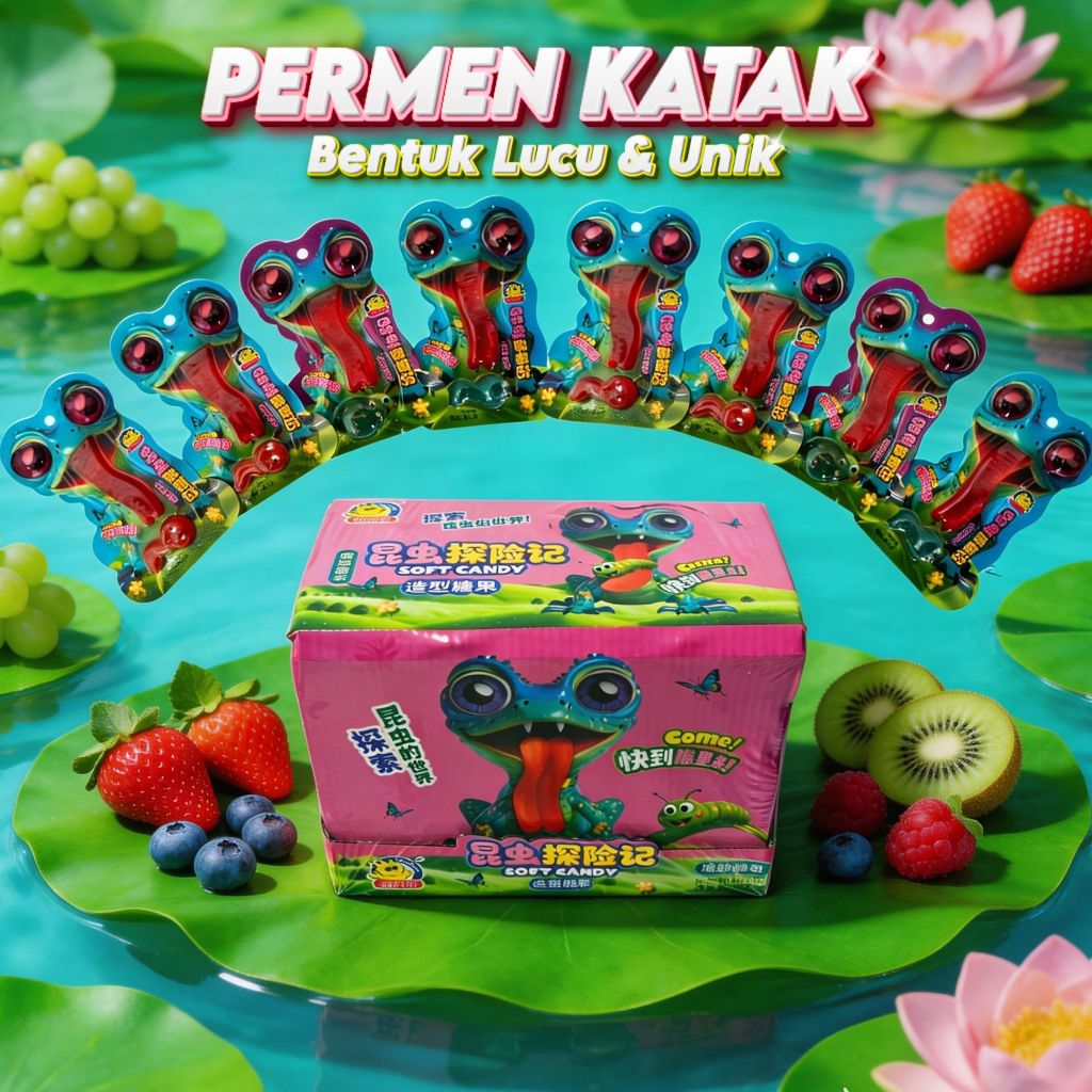 Permen Karakter Oscar Kenyal Bentuk Unik Rasa Buah Segar 1 Box / Permen Jelly Lembut