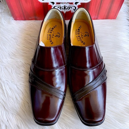 PSPGN.CO | original brand james stone 854BR sepatu kulit pria slip on 38
