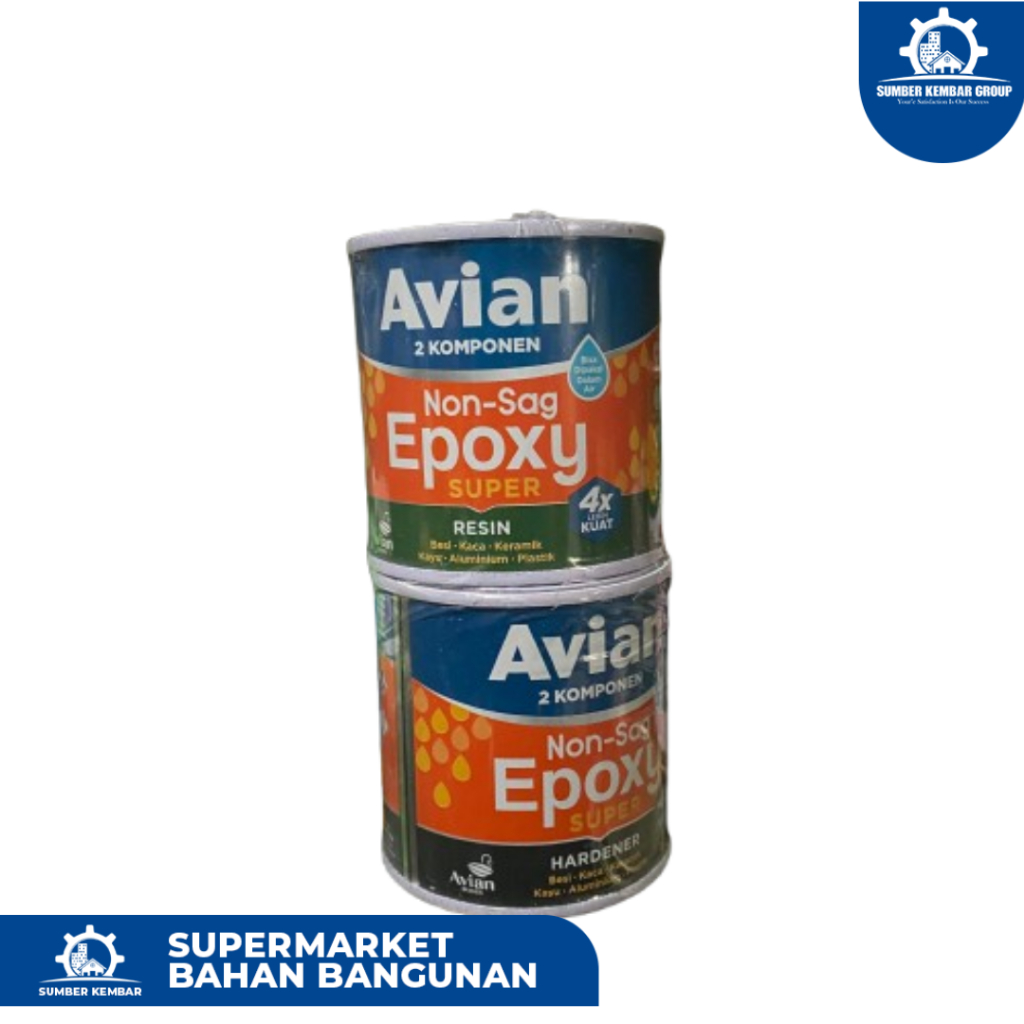 Dempul Lem Epoxy Avian Non Sag 2 Komponen Lem Kapal Lem Perahu